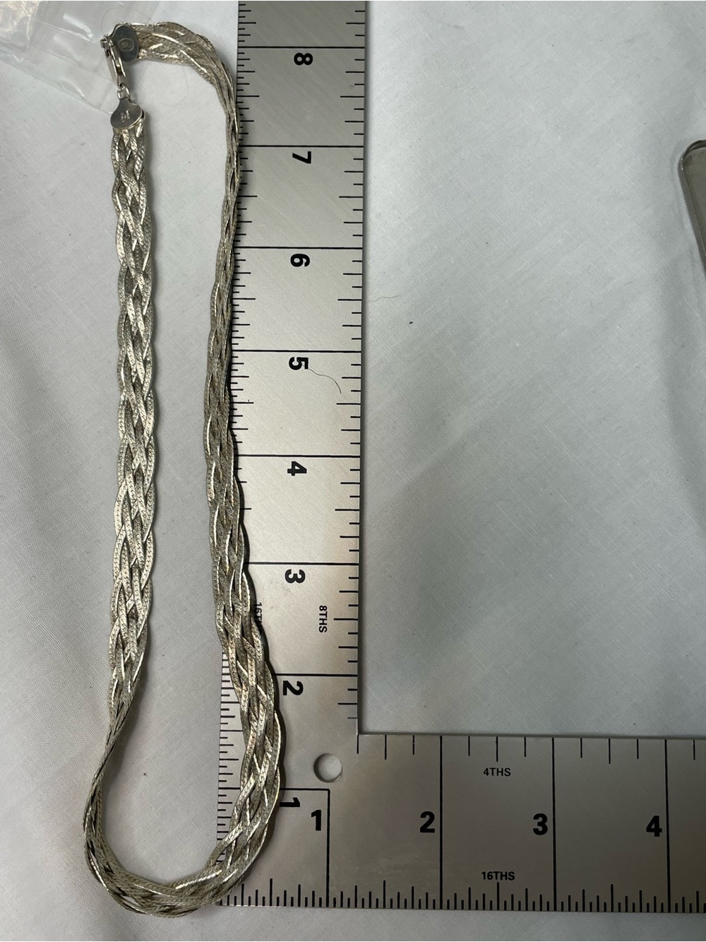 Vintage 16” Sterling Silver Multi Strand Braided Necklace 925 Italy 21.5g SU - Picture 7 of 7